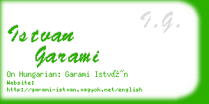 istvan garami business card